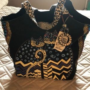 New with tags Laurel Burch large Bag with zipper